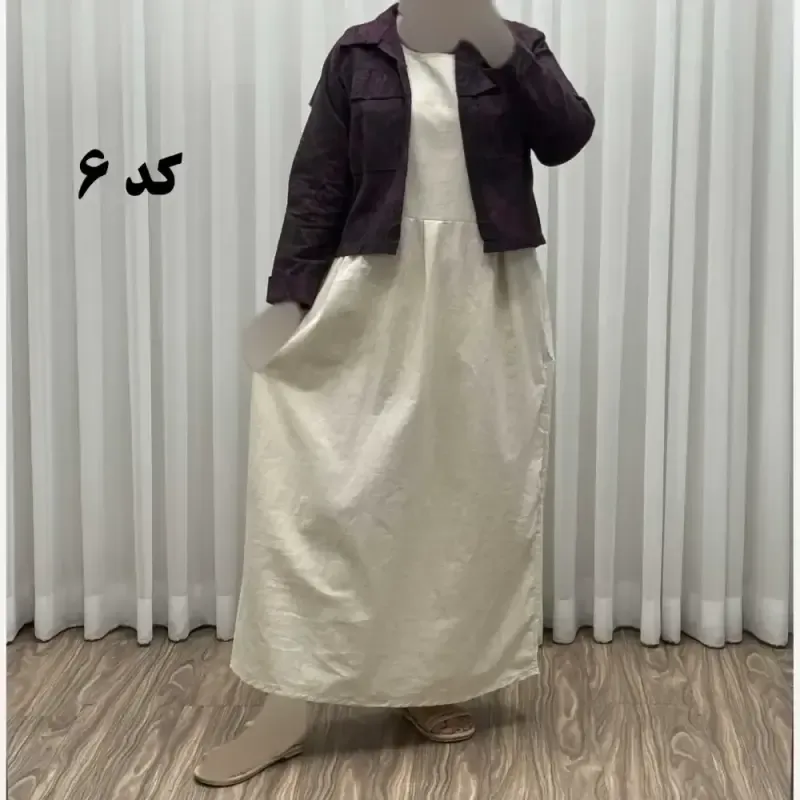 کت سارافون ترمه پاموق کد 1524 فری سایز مناسب تا سایز 46 جنس لینن چهارفصل شیک و راحت