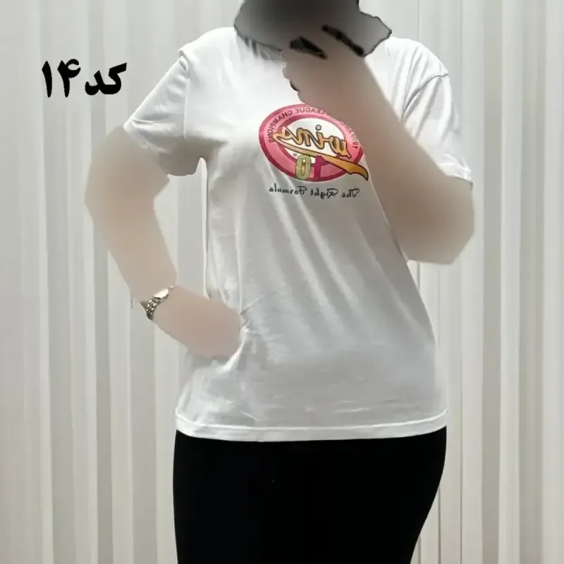 تیشرت زنانه وارداتی میکس طرحبندی کد 1269 جنس نخ پنبه چهارفصل تنخور راحت سایز M L XL