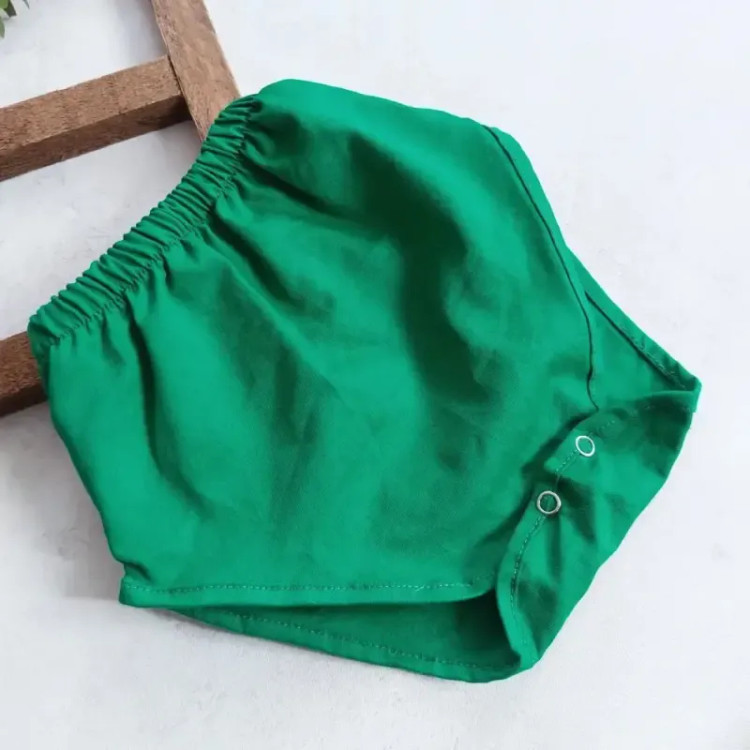 سارافون شورت مجلسی نوزادی دخترانه عیدانه خرگوشی کتان نخ چهار رنگ سایز 35 و 40