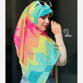 روسری نخ کاستوم طرح درسا قواره بزرگ سی تو دور چرخ دوز مزونی