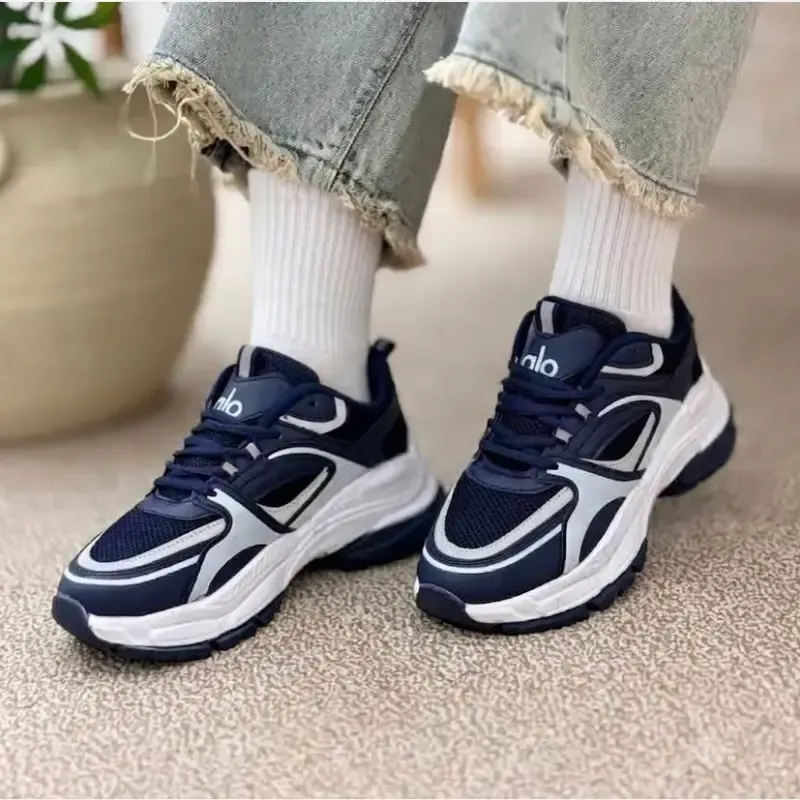 کفش لژدار زنانه مدل الو سورمه ای رویه پارچه تنفسی زیره پیو سبک و بادوام پاخور عالی