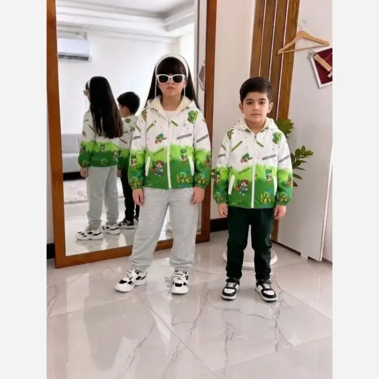 سویشرت خزدار طرح عنکبوتی و ماینکرافت مموری وارداتی ضد آب