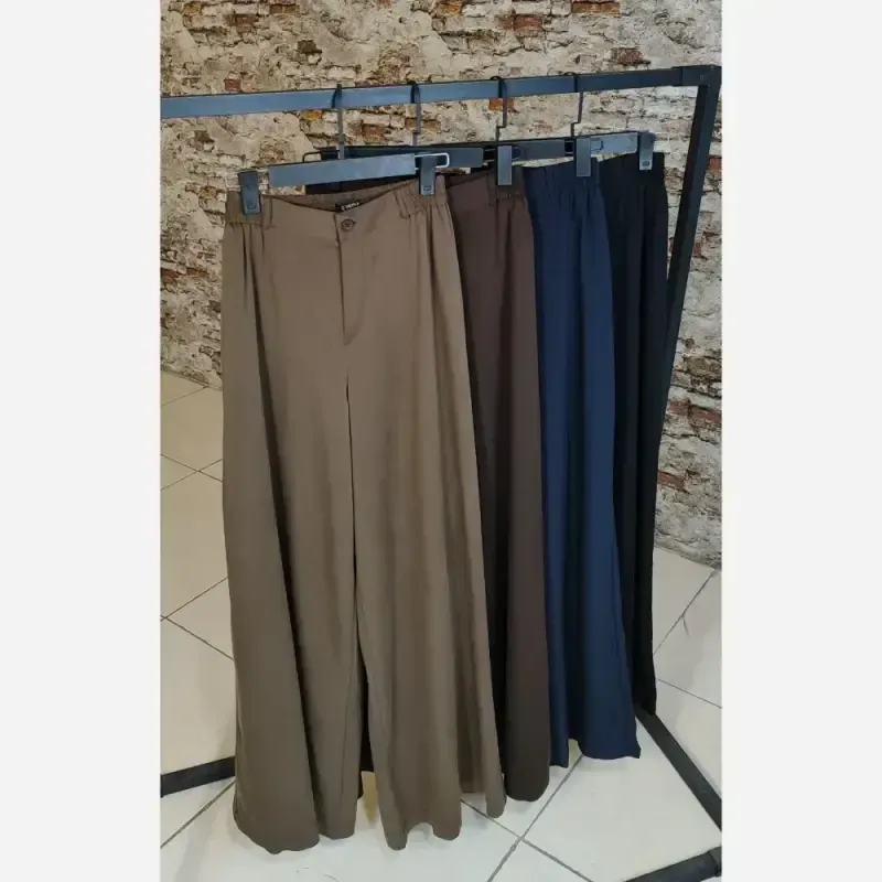 شلوار فول بگ کتان سیلک درجه یک پشت کمر کش سایز 36 تا 48