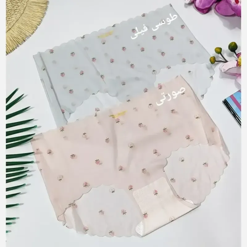 شورت شیشه ای توت فرنگی وارداتی فری سایز مناسب 38 تا 46