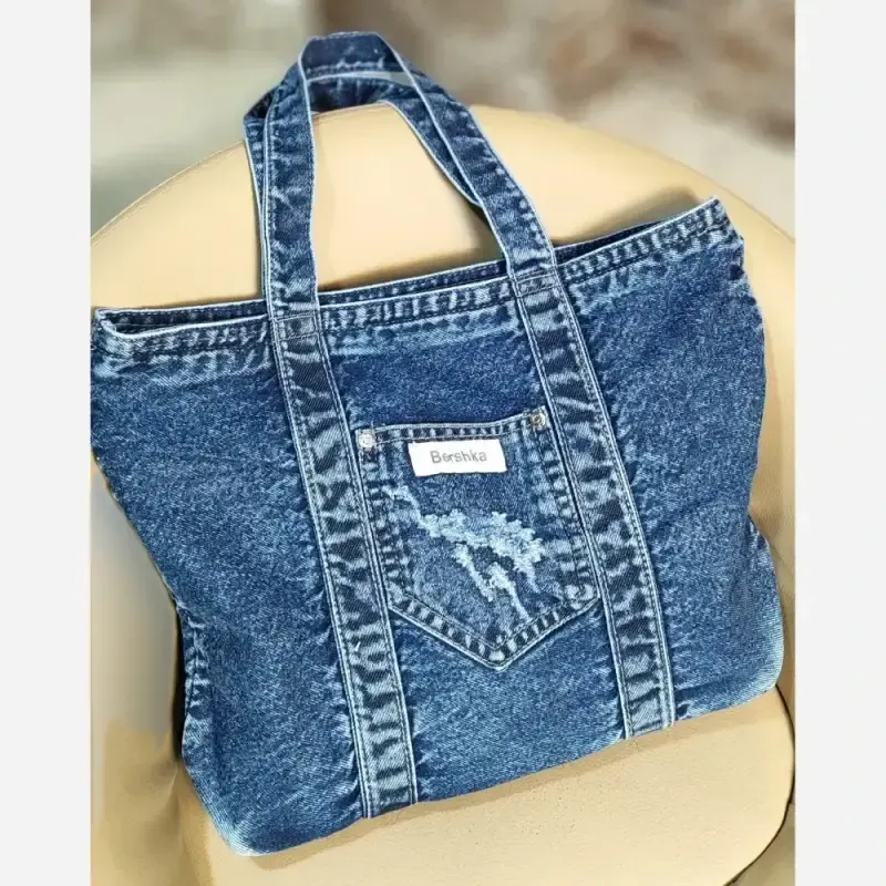 کیف جین زنانه لی خارجی درجه یک ابعاد 38 در 30 سانت