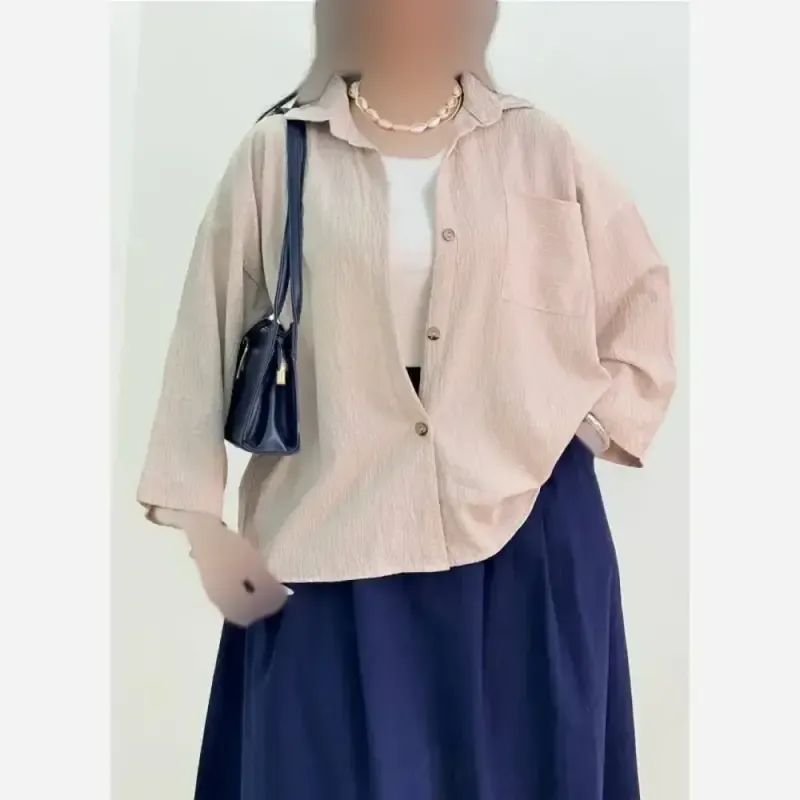 شومیز زنانه مدل پادینا پارچه اطلس تک جیب فری سایز
