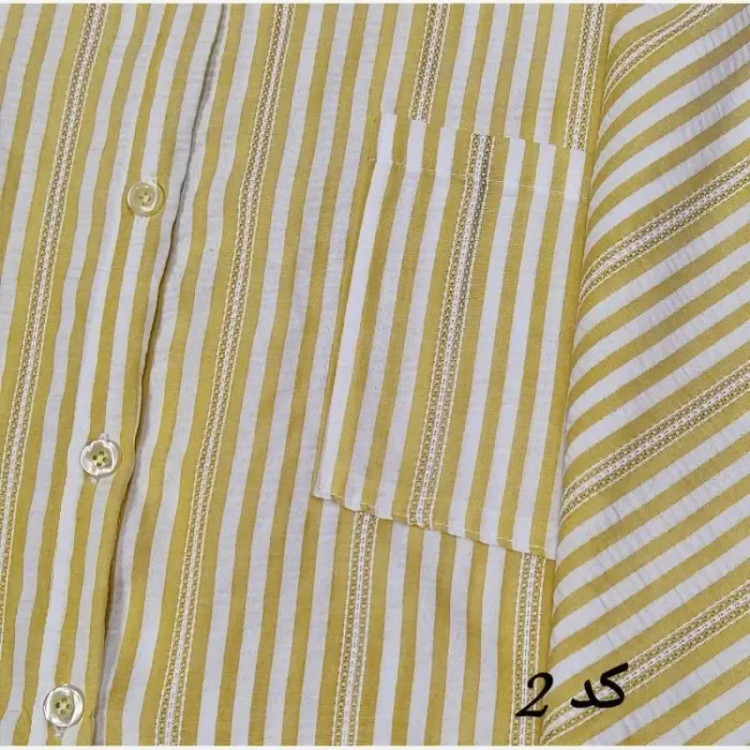 شومیز باکسی راه راه لینن وارداتی فری سایز لعیا