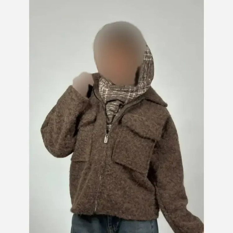 شکت زیپی مدل نوژین پارچه فوتر خزدار وارداتی گرم بالا فری سایز