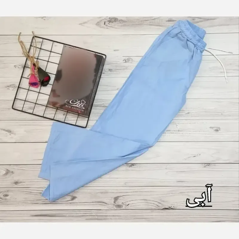 شلوار نیم بگ لینن زنانه سایز 38 تا 48 قد 100 سانت
