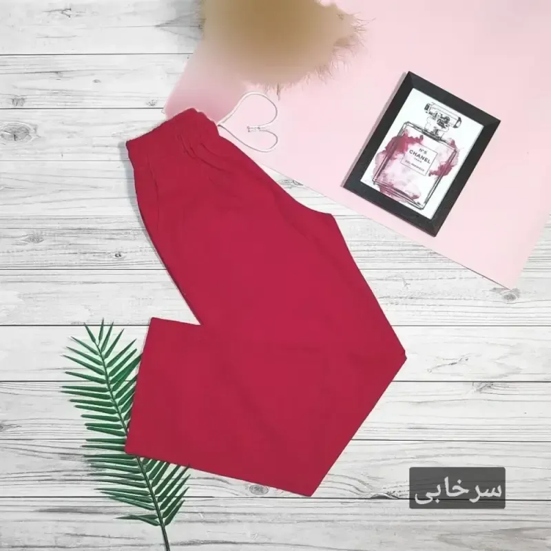 شلوار نیم بگ لینن زنانه سایز 38 تا 48 قد 100 سانت