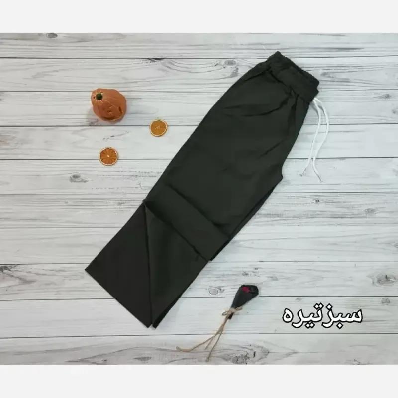 شلوار نیم بگ لینن زنانه سایز 38 تا 48 قد 100 سانت