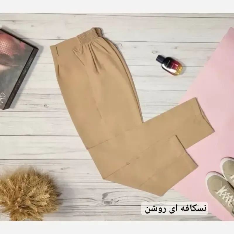 شلوار کرپ مام استایل پاکتی دابل گرم بالا سایز 42 تا 50