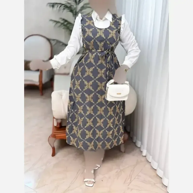 پیراهن طلاکوب پروانه زنانه جنس اسکادا سایز بزرگ
