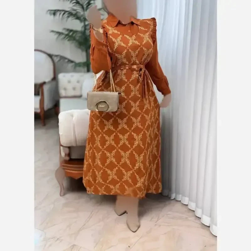 پیراهن طلاکوب پروانه زنانه جنس اسکادا سایز بزرگ