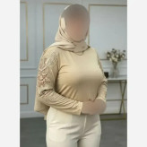 شومیز گیپوری نگین دار مدل سوگل جنس ویسکوز تیپ لاکرا فری سایز