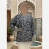 شومیز نگین دار کیمانو مدل تابان ژاکارد ویسکوز سایز بزرگ
