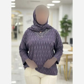 شومیز نگین دار کیمانو مدل یاس جنس ژاکارد ویسکوز فری سایز