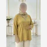 شومیز نگین دار کیمانو مدل یاس جنس ژاکارد ویسکوز فری سایز