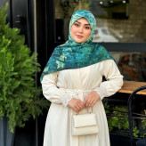 روسری نخ کاستوم طرح هیوا آبرنگی خاص تک