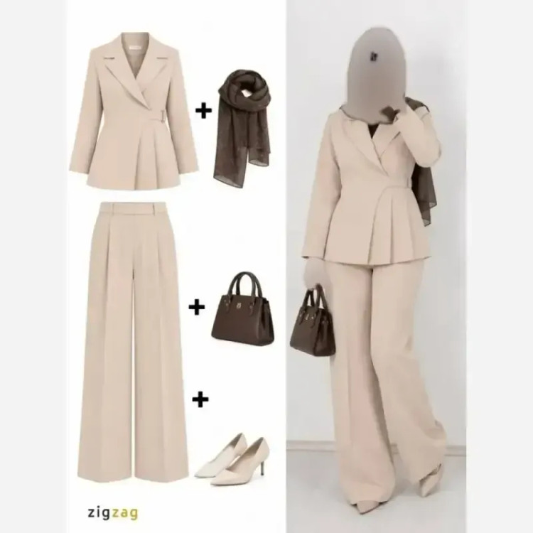 کت شلوار سگک دار پینترستی کرپ مازراتی
