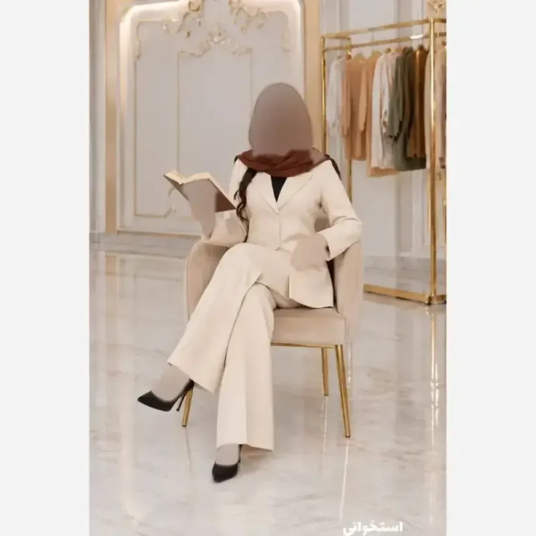 ست کت و شلوار اداری زنانه جنس بزایاق فاستونی
