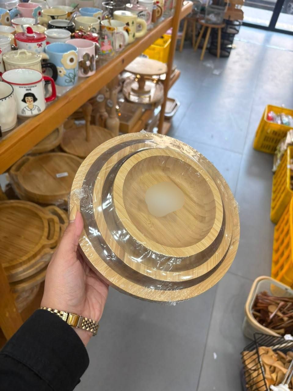 ست سه‌کاسه‌نیم‌گود بامبو