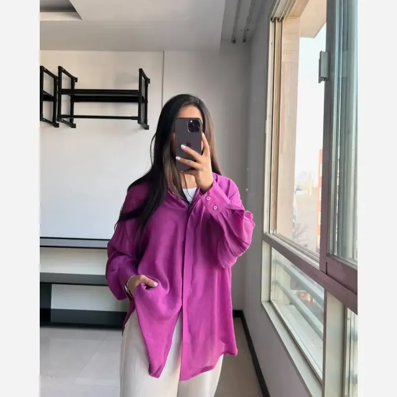 شومیز مداد رنگی قد 75 جنس وال اسلپ