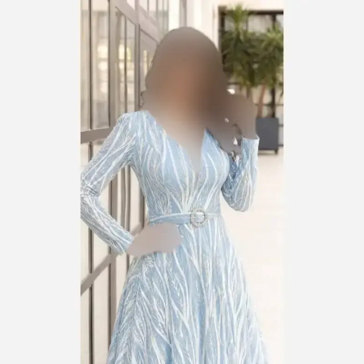 پیراهن مجلسی زنانه مدل پریزاد جنس شاین برجسته قد 150 استردار سایز بزرگ