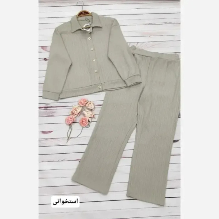ست سویشرت و شلوار پاییزه زنانه جنس مراکشی پاییزه سایز فری تا 46