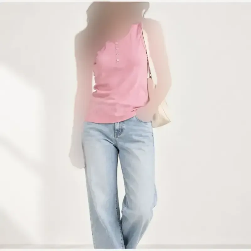 تاپ وارداتی کبریتی زنانه و دخترانه پنبهای مارک H&M