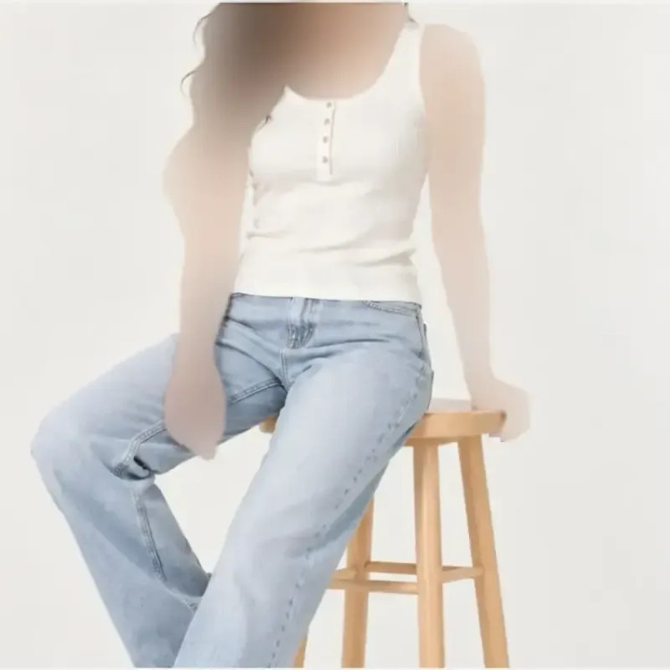 تاپ وارداتی کبریتی زنانه و دخترانه پنبهای مارک H&M