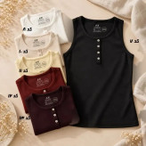 تاپ وارداتی کبریتی زنانه و دخترانه پنبهای مارک H&M
