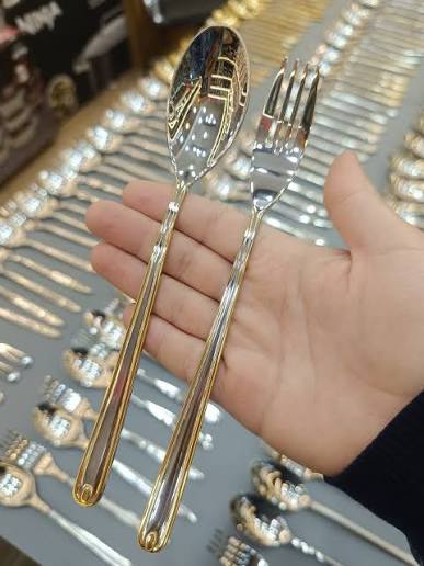 سرویس قاشق و چنگال یونیک سیلور طلایی