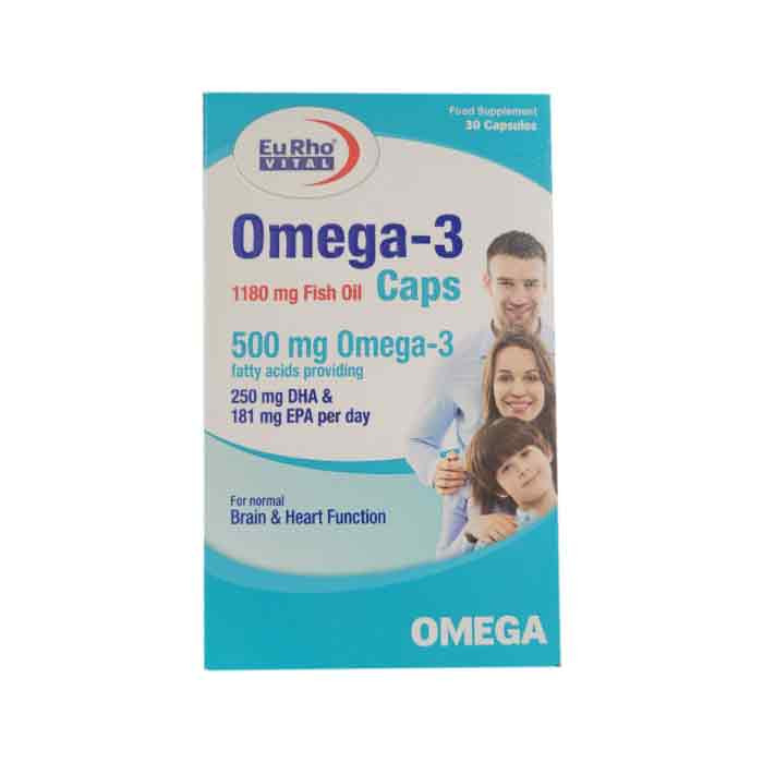 کپسول ژلاتینی امگا 3 یوروویتال بسته 30 عددی