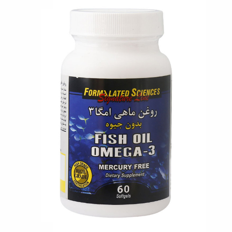 کپسول روغن ماهی امگا 3 فاقد جیوه فرمولیتد ساینسز بسته 60 عددی