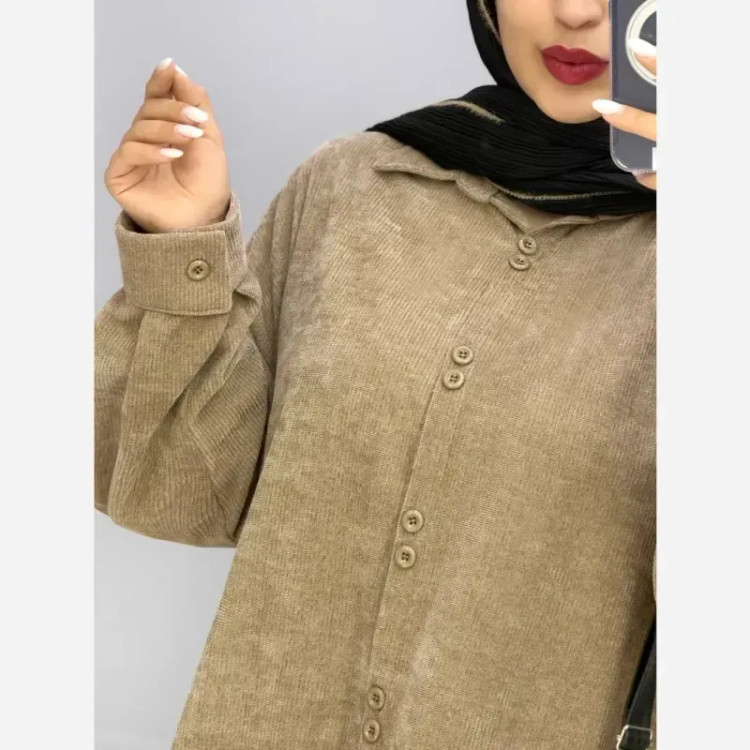 شومیز مخمل کبریتی دکمه دوبل فری سایز مناسب سایز بزرگ