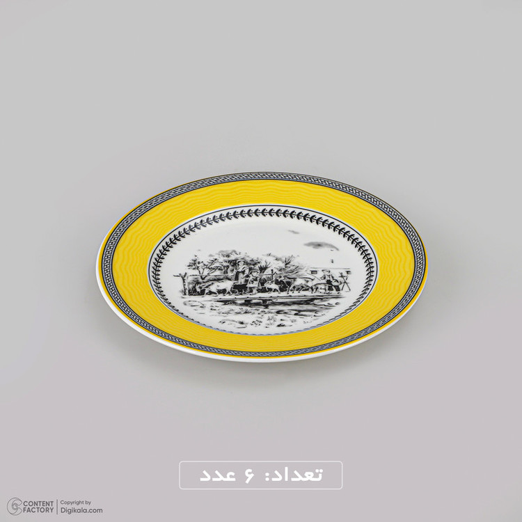 سرویس غذاخوری 28 پارچه 6 نفره چینی زرین ایران مدل ایتالیا ویلیج درجه عالی