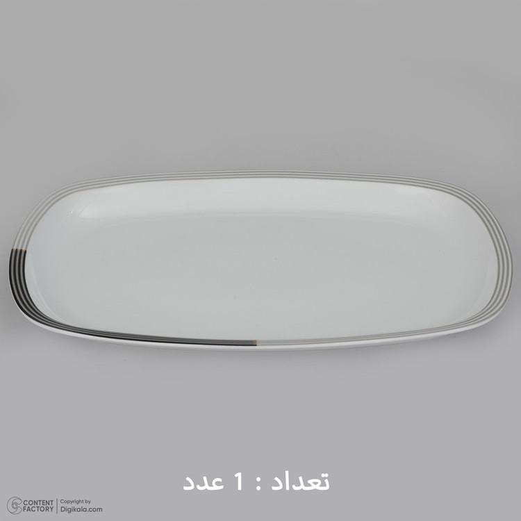 سرویس غذاخوری 27 پارچه 6 نفره چینی زرین ایران مدل وگاس اوریت سری کواترو درجه عالی
