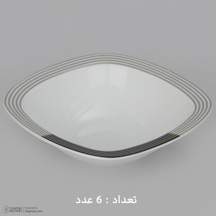سرویس غذاخوری 27 پارچه 6 نفره چینی زرین ایران مدل وگاس اوریت سری کواترو درجه عالی