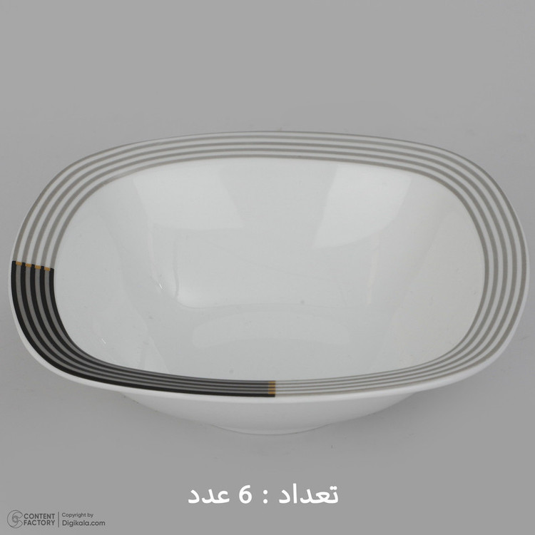 سرویس غذاخوری 27 پارچه 6 نفره چینی زرین ایران مدل وگاس اوریت سری کواترو درجه عالی