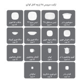 سرویس غذاخوری 98 پارچه 12 نفره چینی زرین ایران مدل فلورانس کواترو درجه عالی
