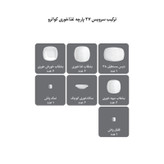 سرویس غذاخوری 27 پارچه 6 نفره چینی زرین ایران سری کواترو مدل سمن درجه یک