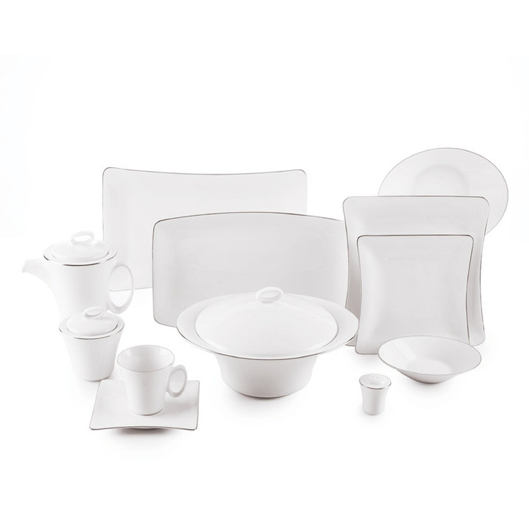 سرویس غذاخوری 97 پارچه چینی زرین سری وینچی الیسه مدل سمن درجه عالی