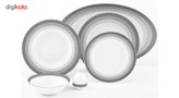 سرویس غذاخوری 28 پارچه چینی زرین ایران سری ایتالیا اف مدل Silverliner 2 درجه یک
