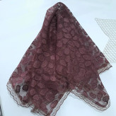 مینی اسکارف گیپور چهار گوش طرح سنگی ابعاد 70 در 70 سانتی متر