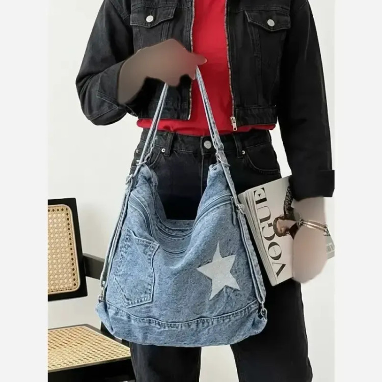 کیف جین 3کاره زنانه لی خارجی درجه یک ابعاد 35 در 35 سانت