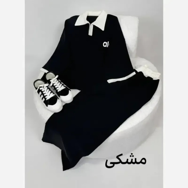 ست تیشرت شلوار زنانه جنس دبل مازراتی 400 گرمی فری سایز