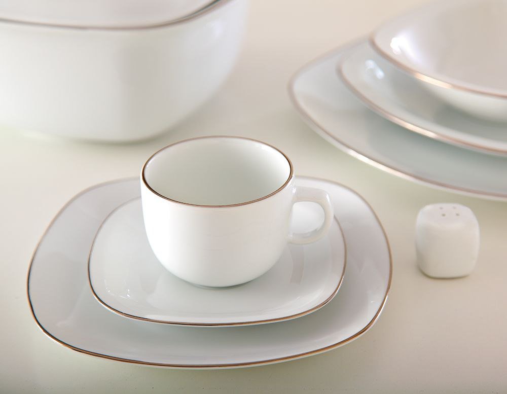 چینی یاسمن لب طلا ۷۷ پارچه