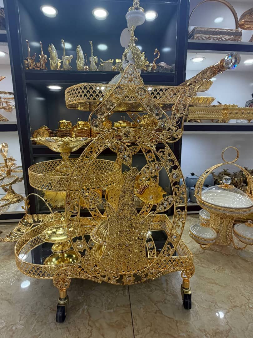 میز بار آبکاری طلای اماراتی