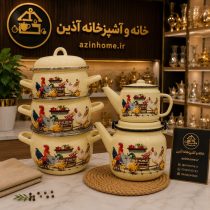 ظروف لعابی روسی طرح خروس و مرغ
